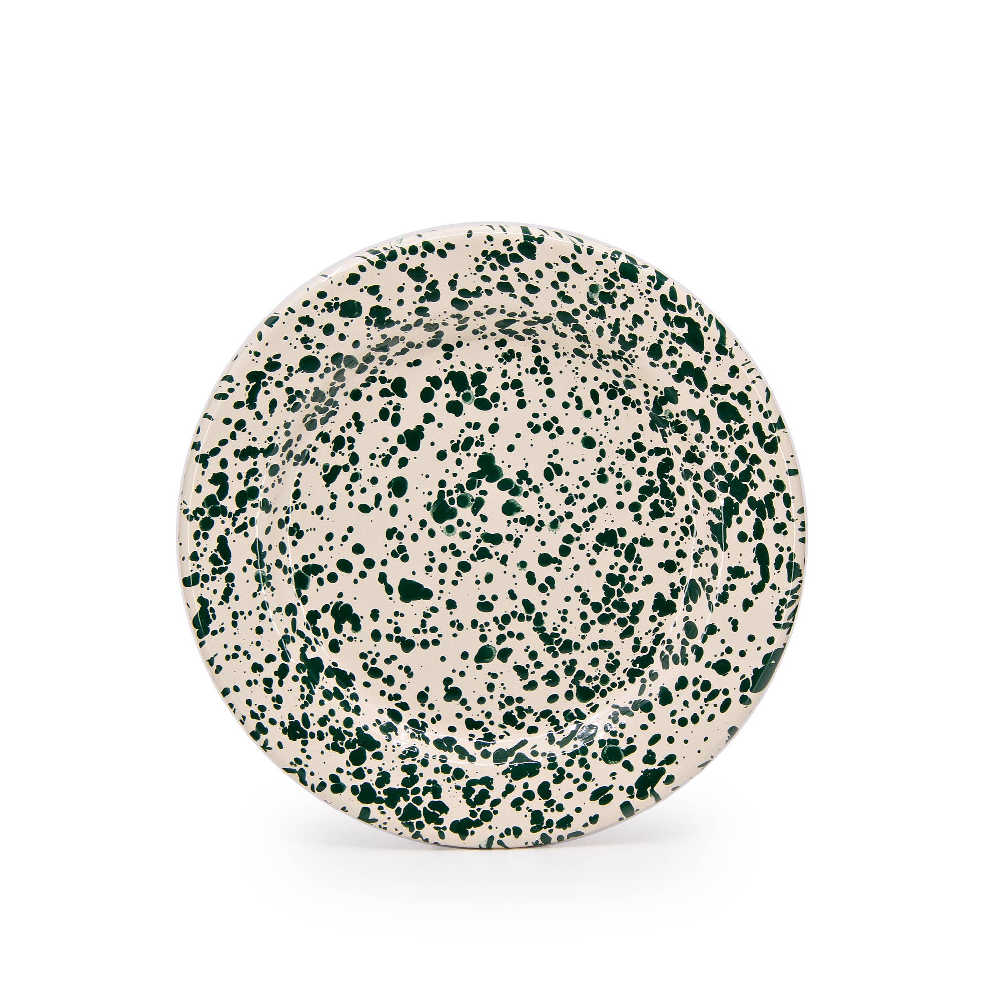 Crow Canyon Splatter Enamelware Flat Salad Plate