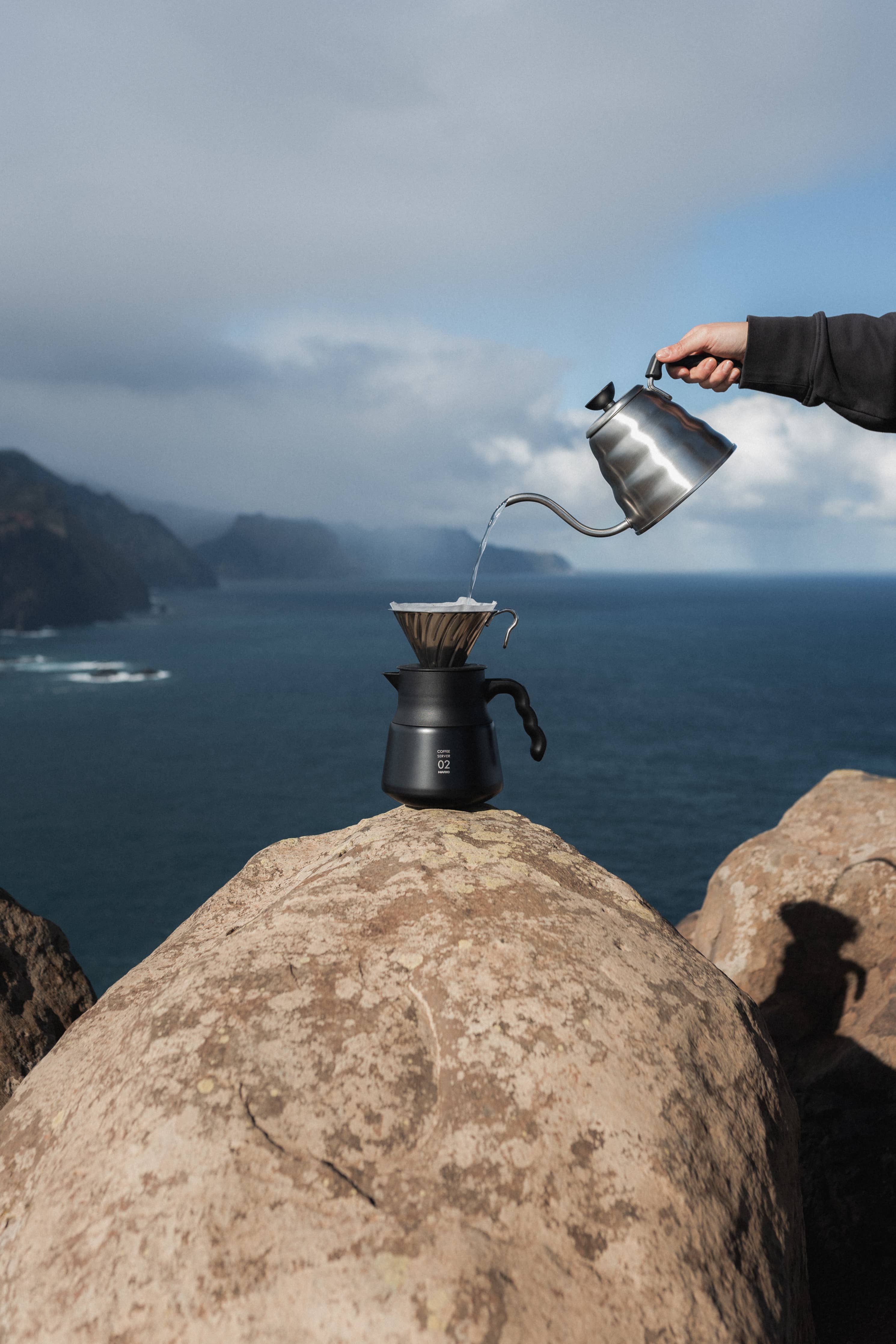 HARIO V60 "Buono" Gooseneck Drip Kettle, 1200ml, Silver