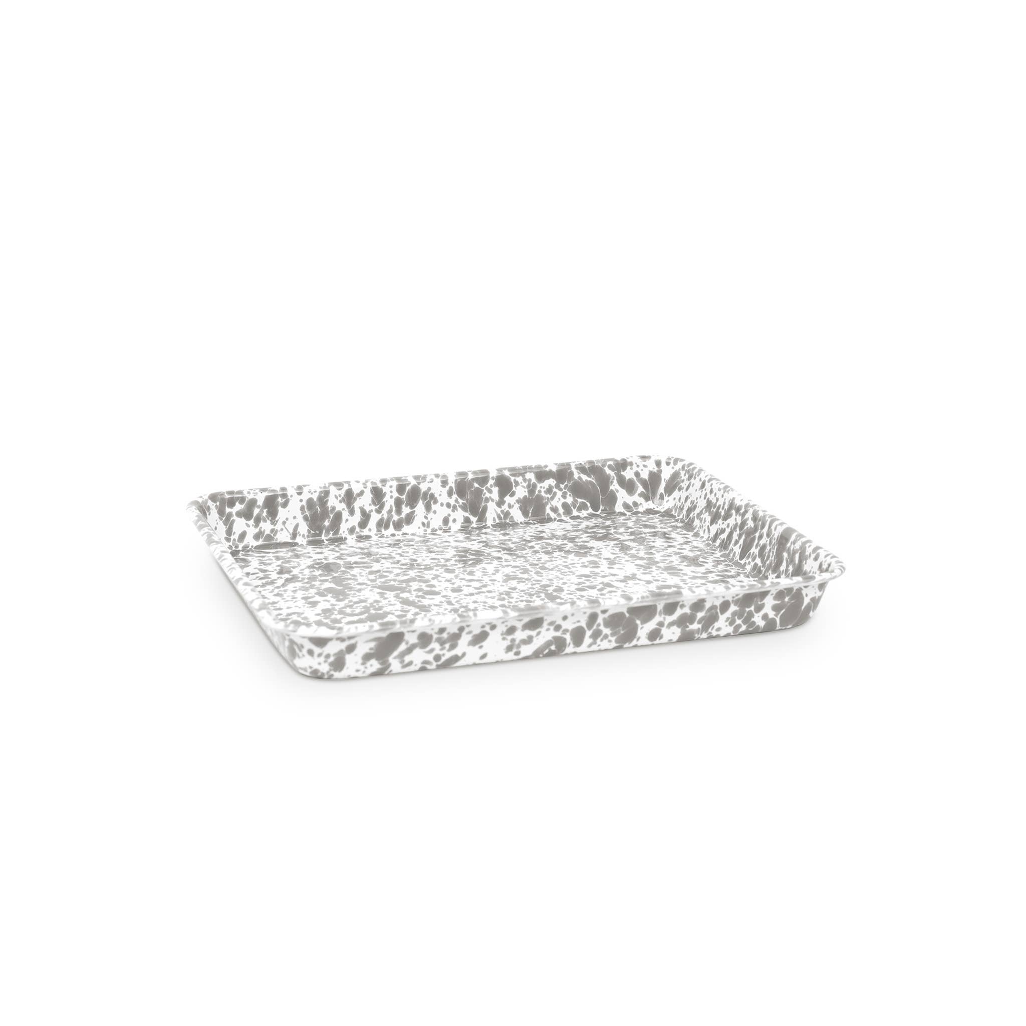 Crow Canyon Splatter Enamelware Small Rectangular Tray