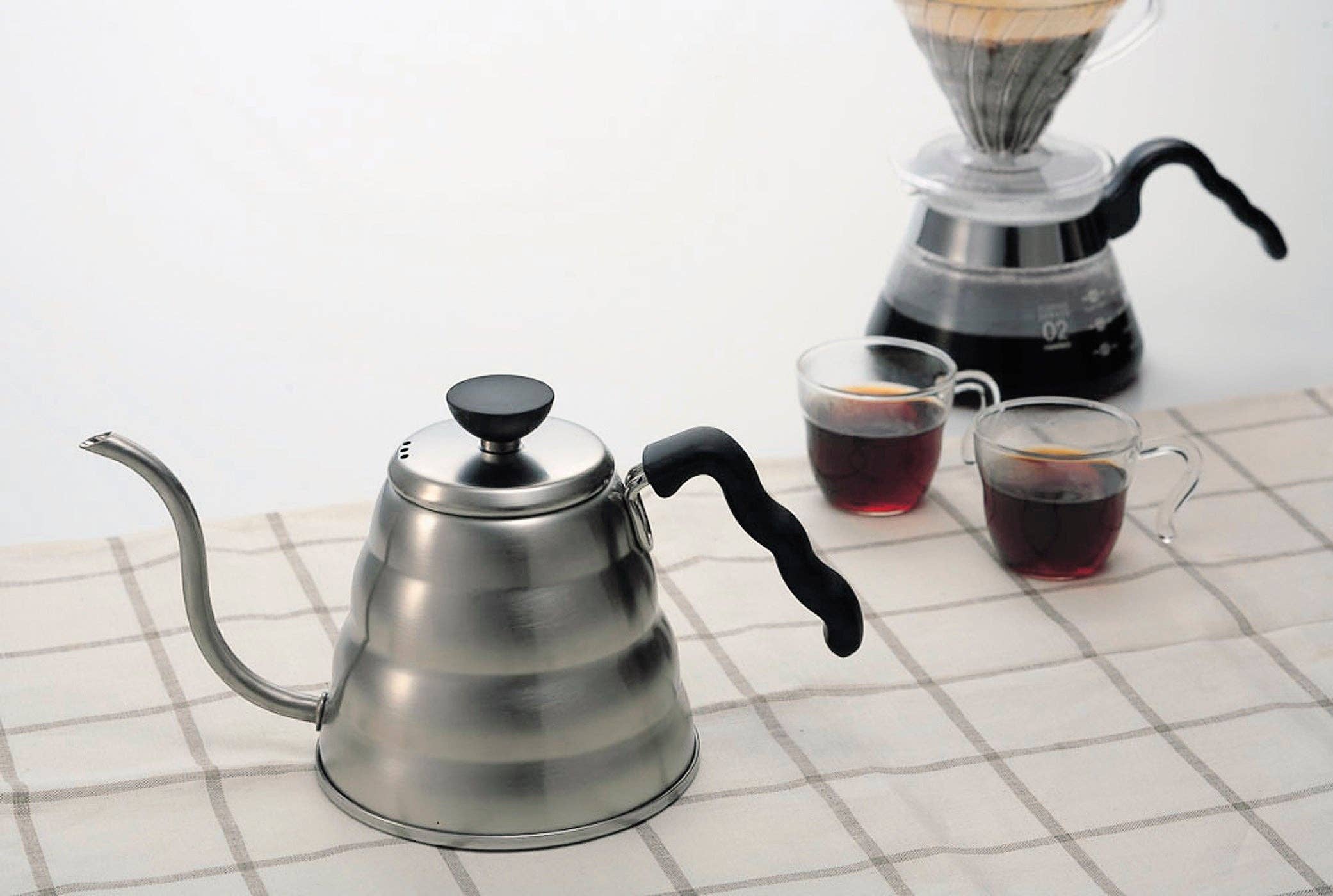 HARIO V60 "Buono" Gooseneck Drip Kettle, 1200ml, Silver