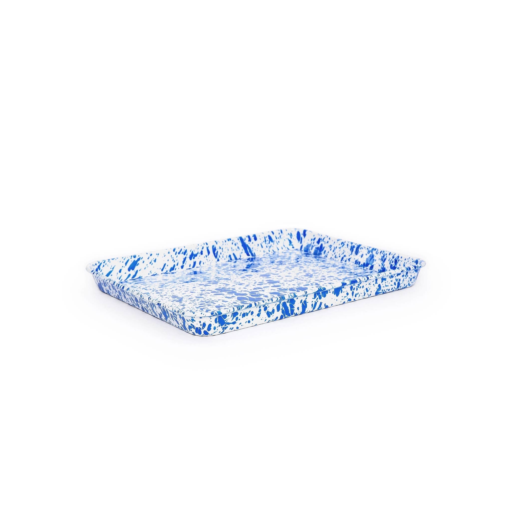 Crow Canyon Splatter Enamelware Small Rectangular Tray