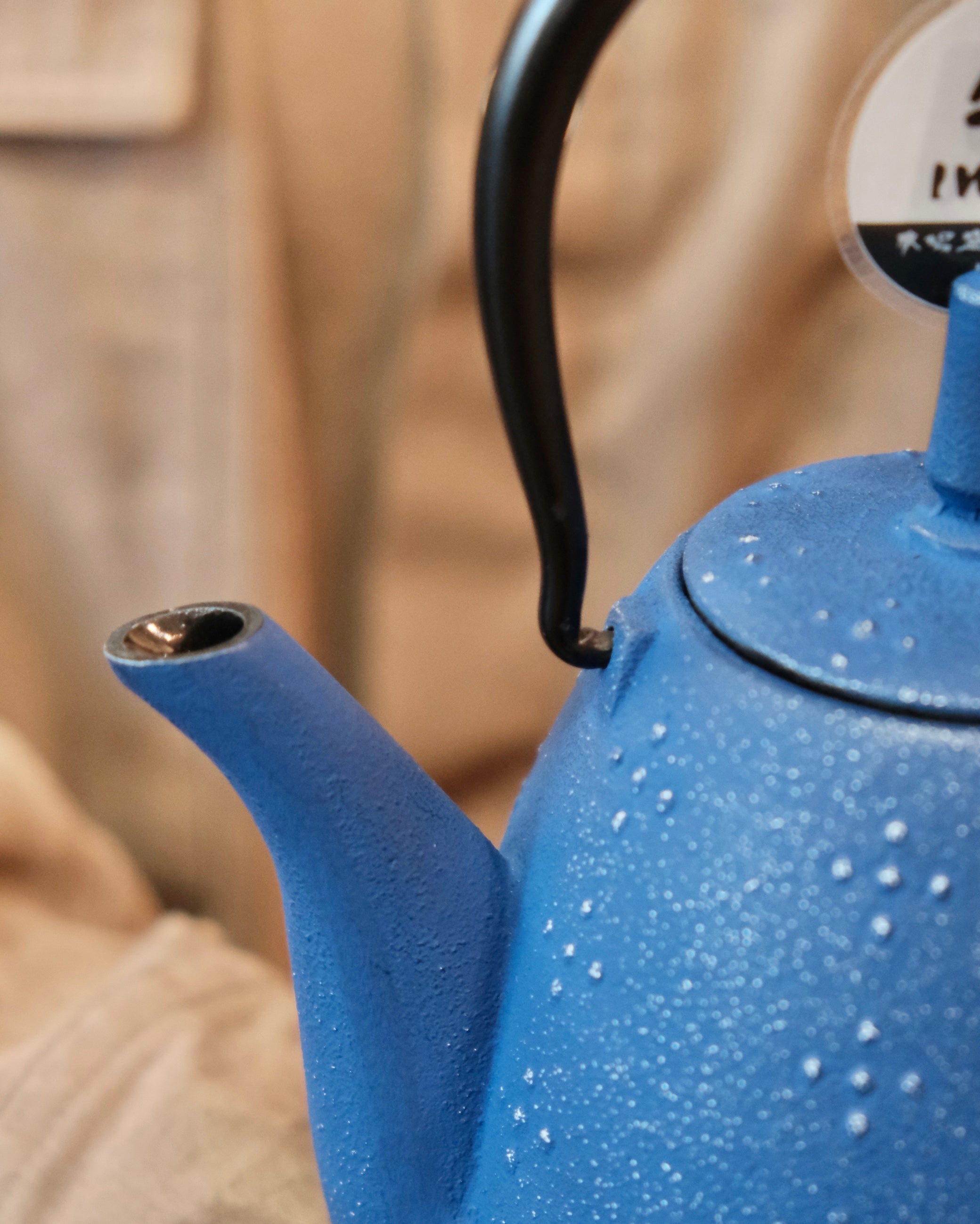 IWACHU Nambu Tekki Cast Iron 600ml Blue Teapot (Gift Box)