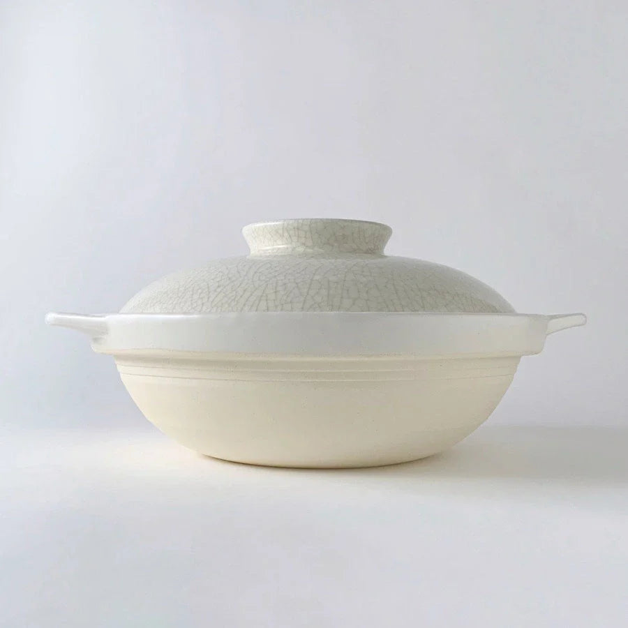 Japan Made GINPO Banko ware 3000ml Donabe 5-6ppl Size 10 Large Stylish Penetration Clay Pot
