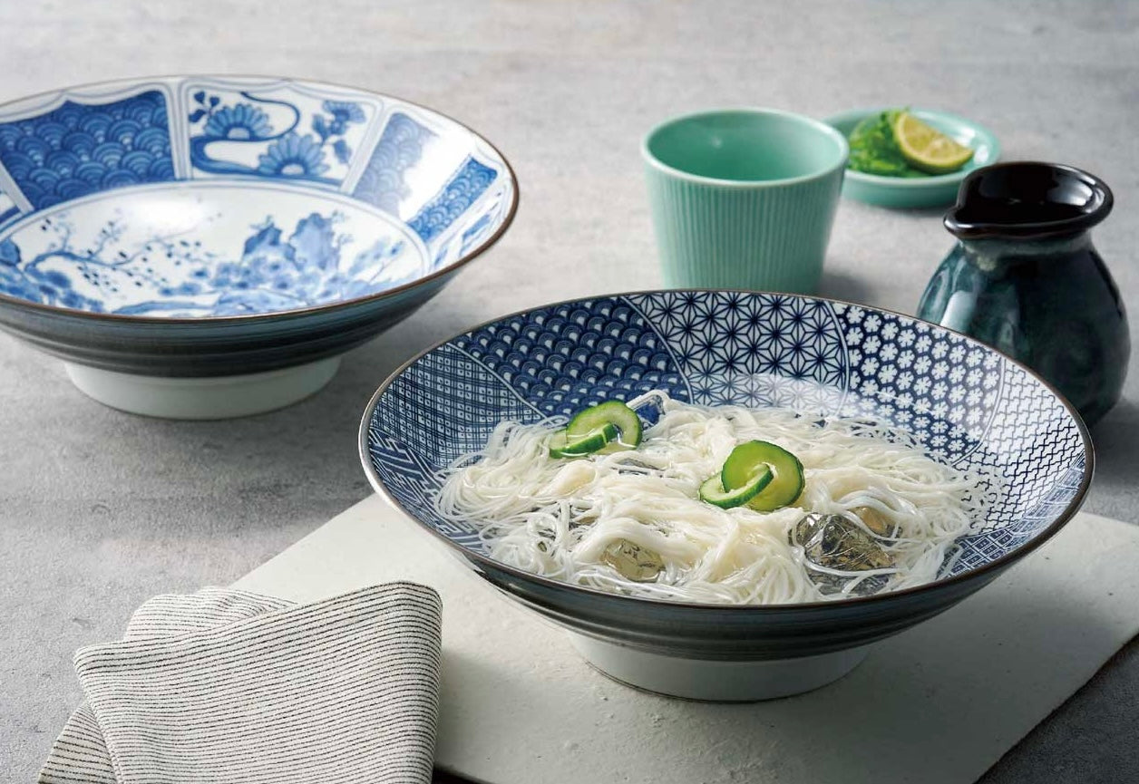 Japan Made Minoware Large Ramen Bowl-Prosperous Peony