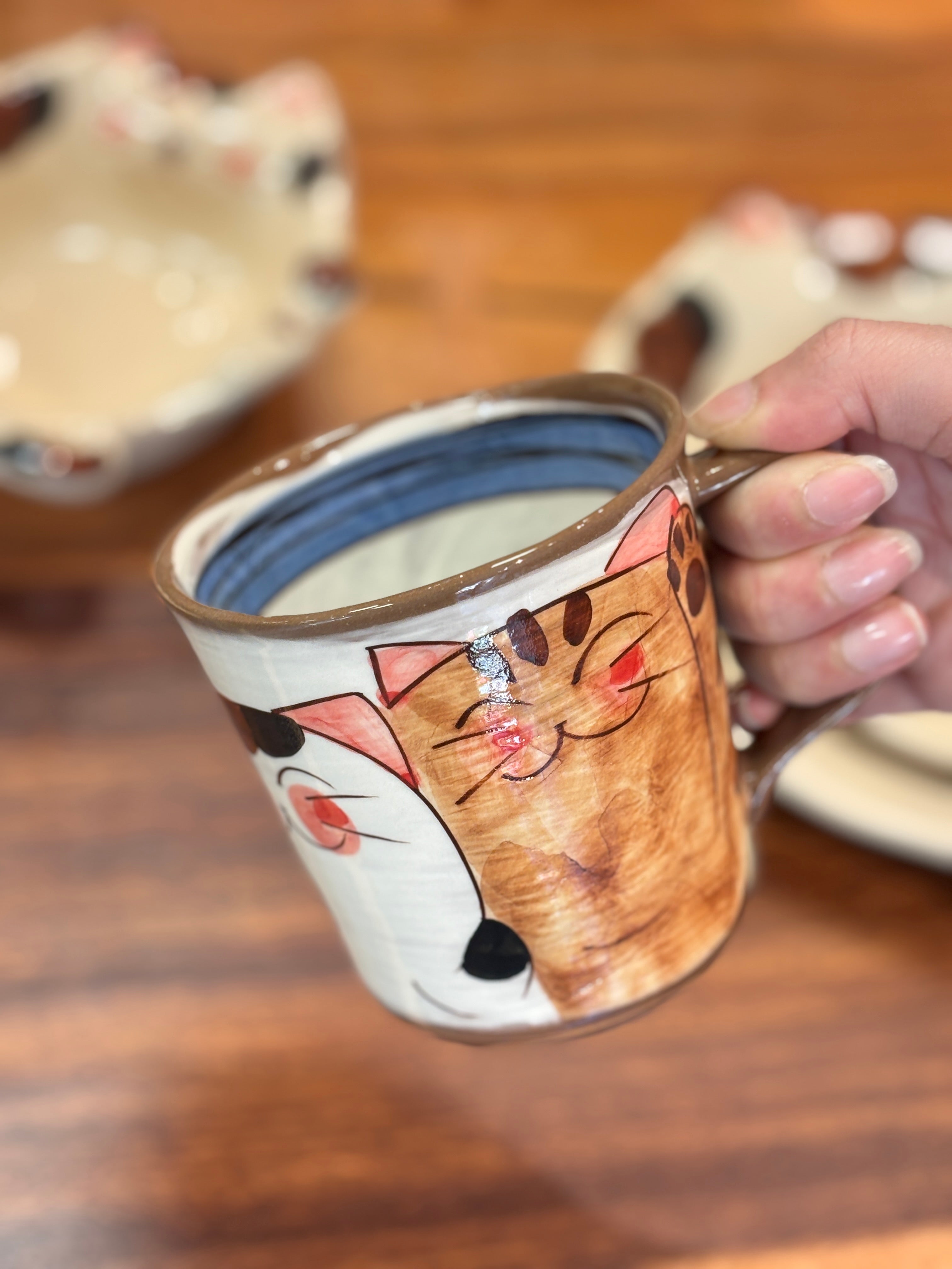 Hasami ware Handcraft Cat Mug 250ml/8.5oz