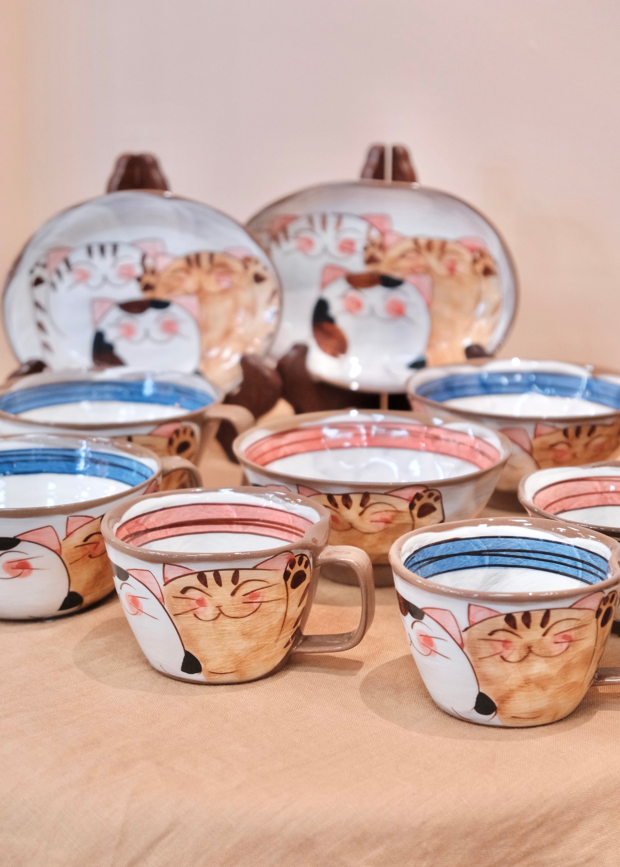 Hasami ware Handcraft Kitty Cat Small Plate