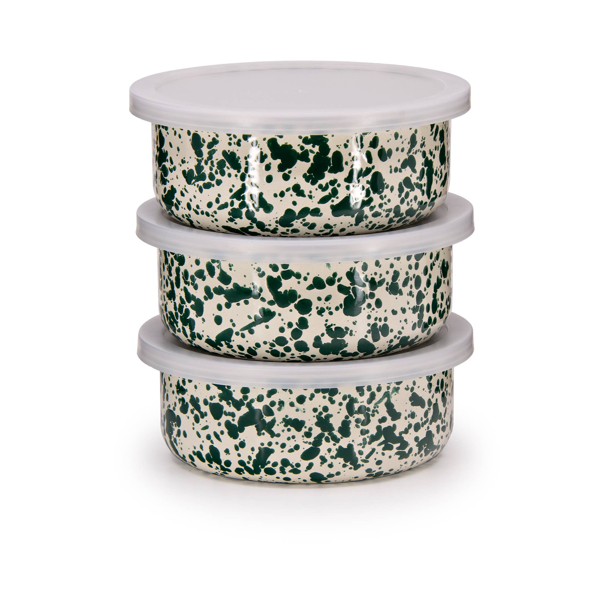 Crow Canyon Splatter Enamelware 1-pc Storage Bowl