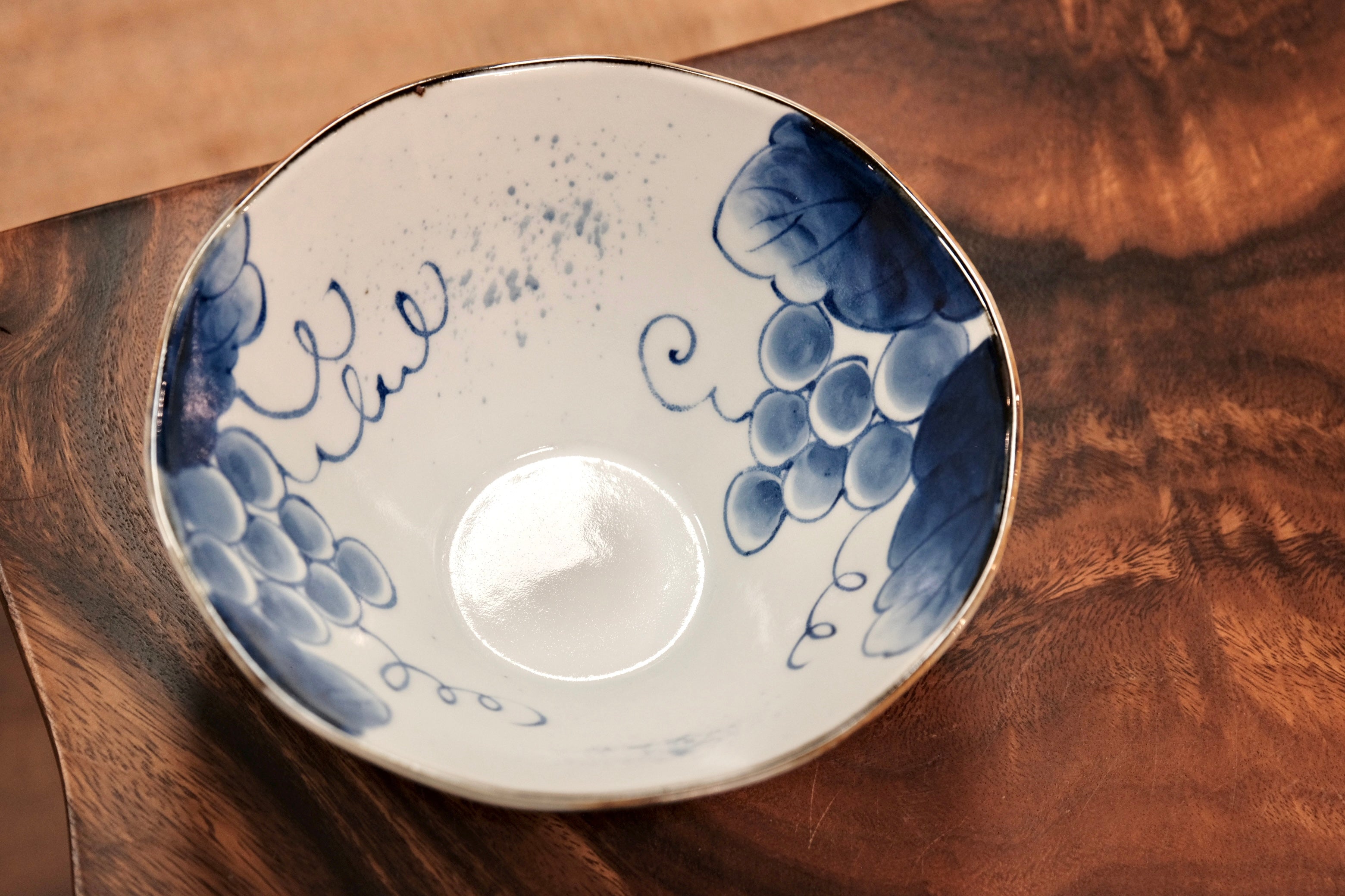 Arita Yaki Sometsuke Blue and White Handmade 7.5inch Large Ramen Bowl