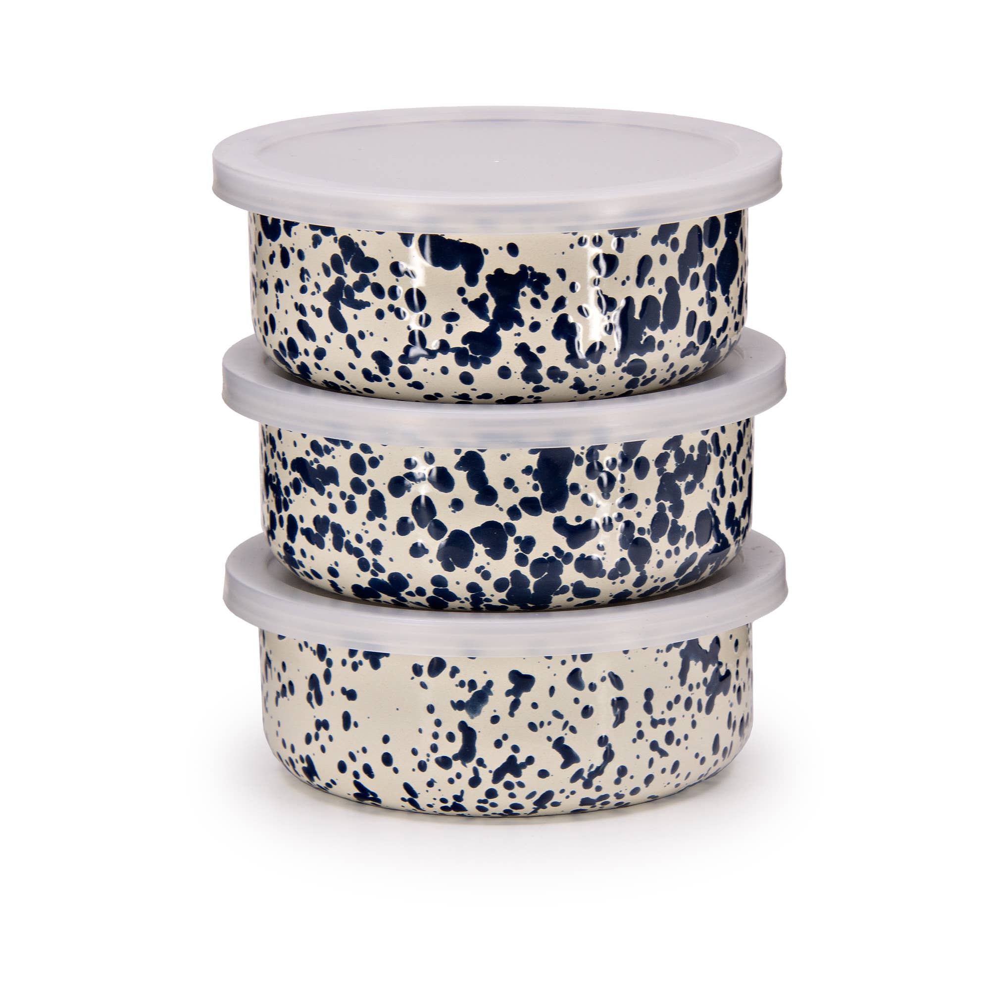 Crow Canyon Splatter Enamelware 1-pc Storage Bowl