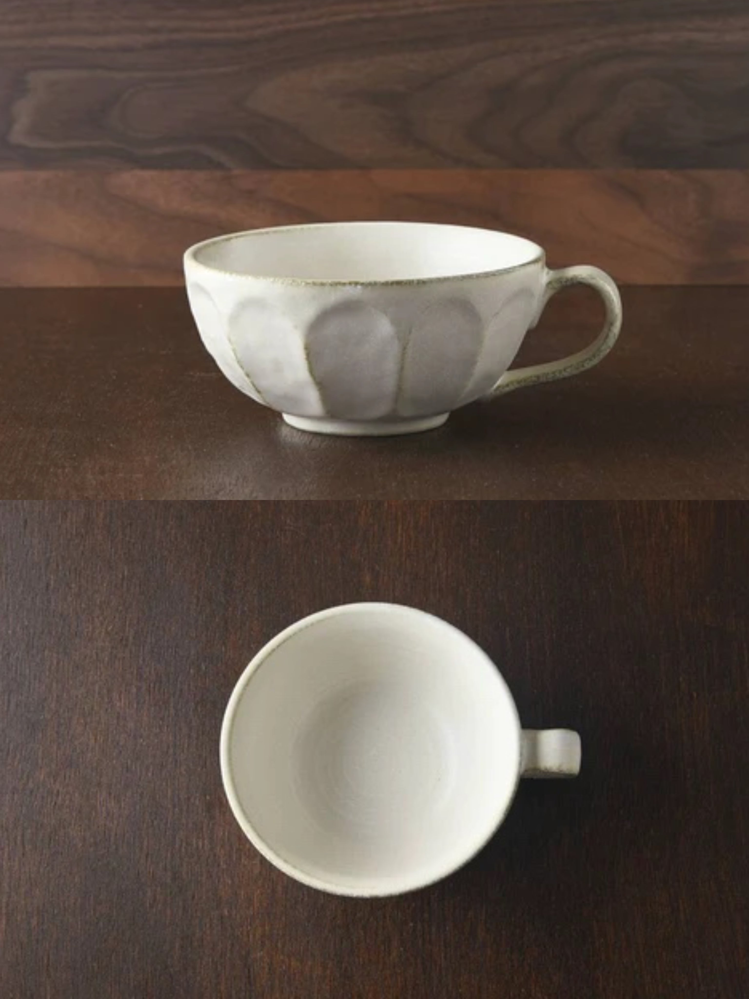 KANEKO KOHYO Rinka Flower Coffee Bowl (Cream)