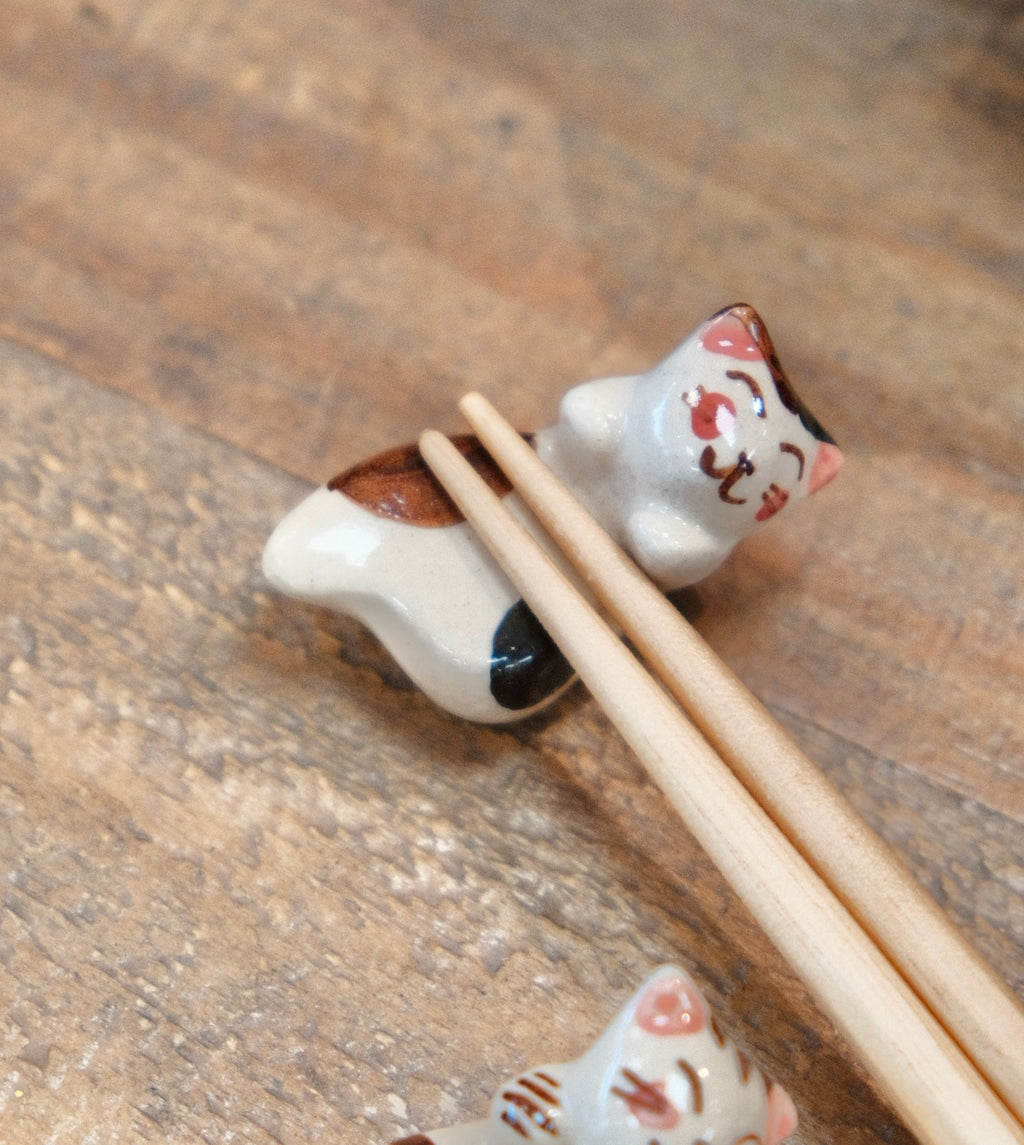 Hasami ware Handcraft Cat Chopstick Rest